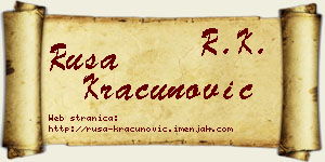 Rusa Kračunović vizit kartica
